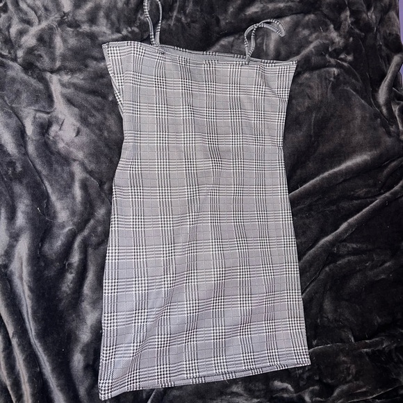 Zaful Houndstooth Glen Check Cami Bodycon Mini Dress Size Large (8) - Picture 4 of 8